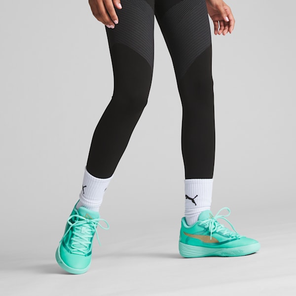 Tenis de básquetbol para mujer STEWIE x STEW YORK Stewie 2, Electric Peppermint-PUMA Gold, extralarge