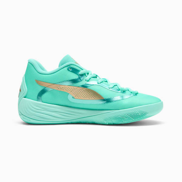 Tenis de básquetbol para mujer STEWIE x STEW YORK Stewie 2, Electric Peppermint-PUMA Gold, extralarge