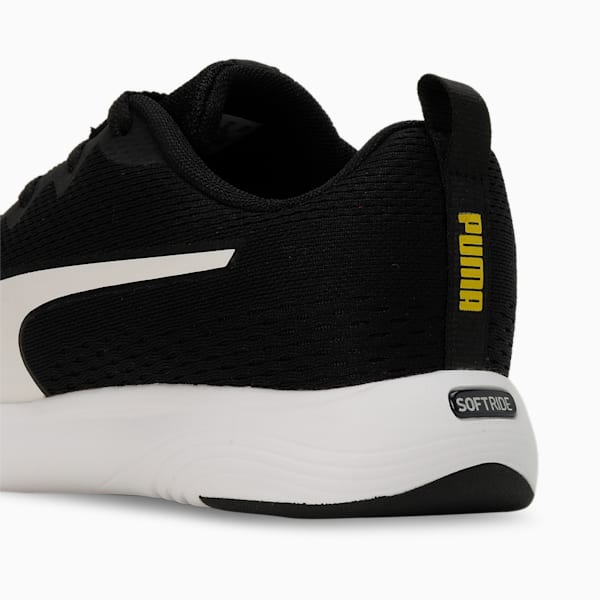 SOFTRIDE Vital Engineered Mesh Men's Running Shoes, PUMA Black-PUMA White-Lemon Meringue, extralarge-IND