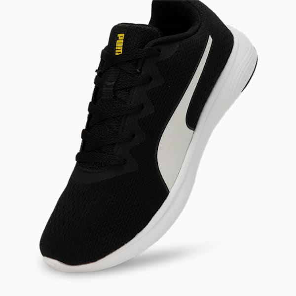 SOFTRIDE Vital Engineered Mesh Men's Running Shoes, PUMA Black-PUMA White-Lemon Meringue, extralarge-IND