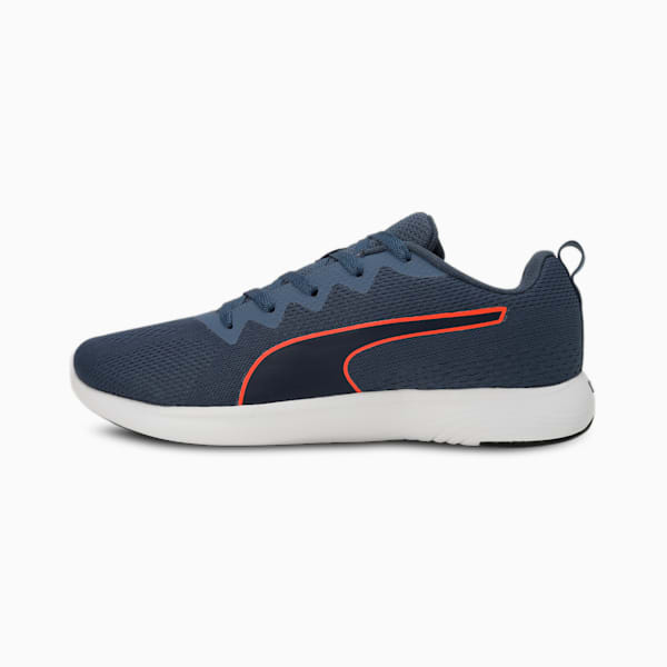 SOFTRIDE Vital Engineered Mesh Men's Running Shoes, Inky Blue-Persian Blue-Hot Heat, extralarge-IND