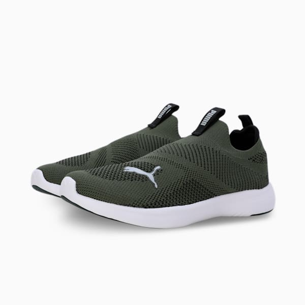 Softride Gush Men's Slip-On Shoes, Myrtle-Ash Gray-PUMA Black, extralarge-IND