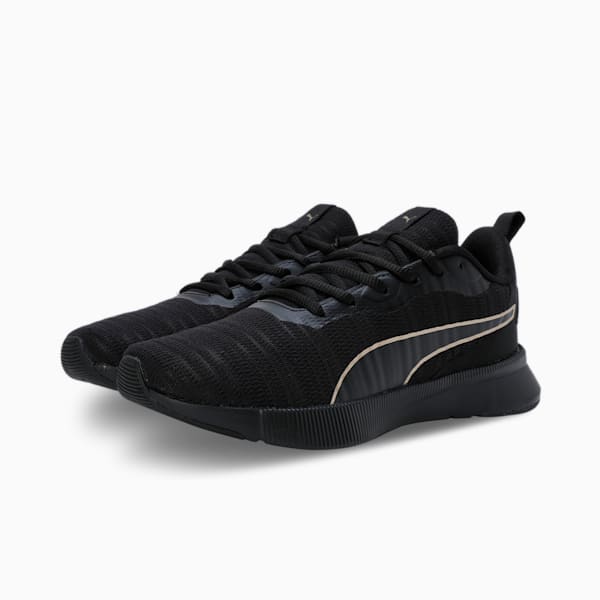 Flyer Flex V2 Women's Running Shoes, PUMA Black-Puma Team Gold, extralarge-IND