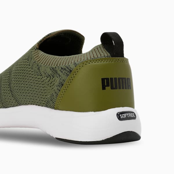 Softride Hellas Men's Slip-On Shoes, PUMA Black-Olive Green, extralarge-IND