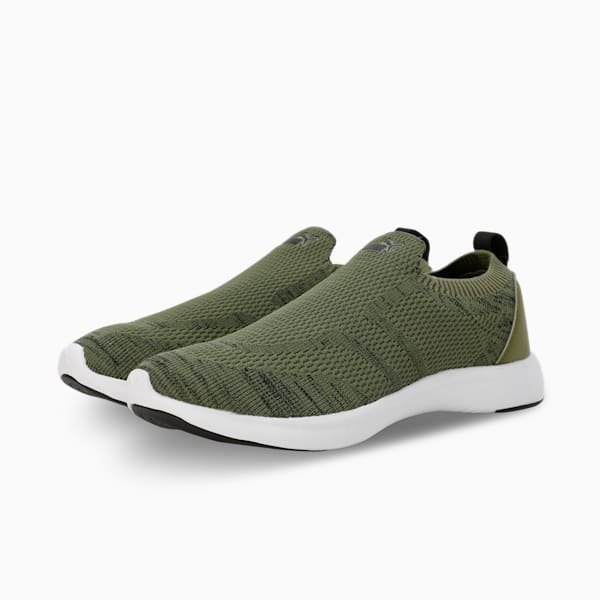 Softride Hellas Men's Slip-On Shoes, PUMA Black-Olive Green, extralarge-IND