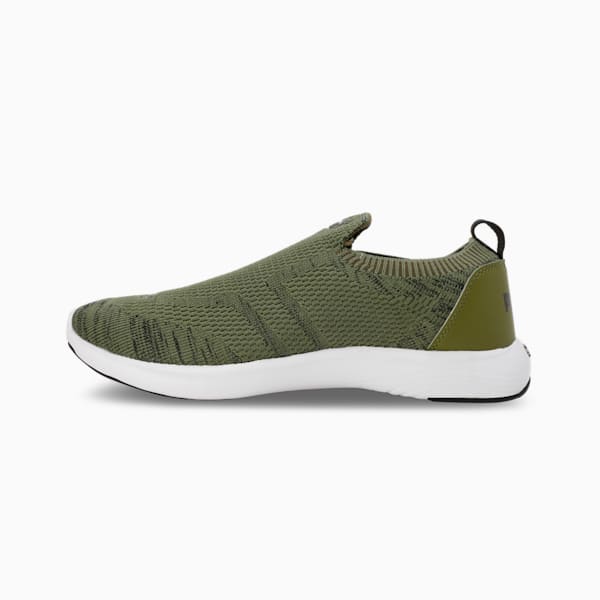 Softride Hellas Men's Slip-On Shoes, PUMA Black-Olive Green, extralarge-IND