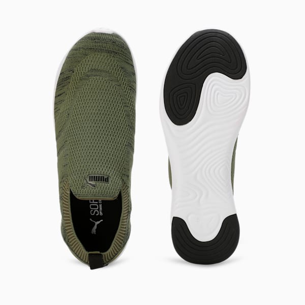 Softride Hellas Men's Slip-On Shoes, PUMA Black-Olive Green, extralarge-IND