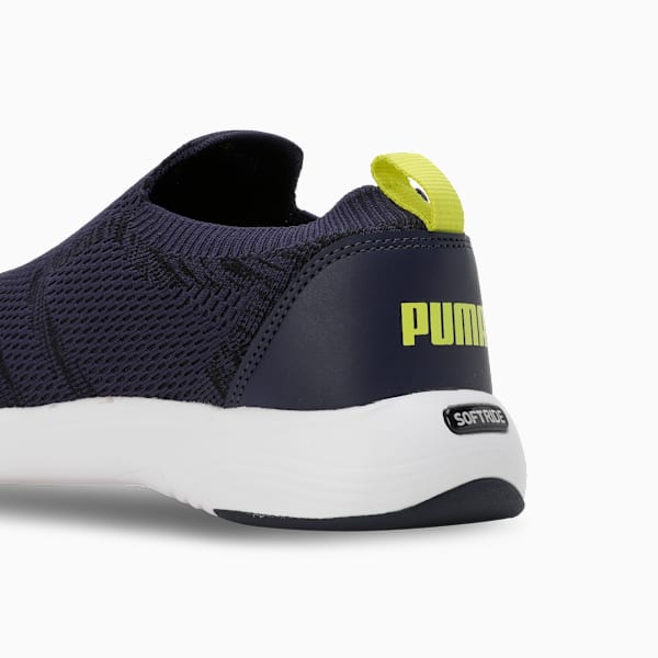 Softride Hellas Men's Slip-On Shoes, PUMA Navy-PUMA White-PUMA Black-Lime Sheen, extralarge-IND