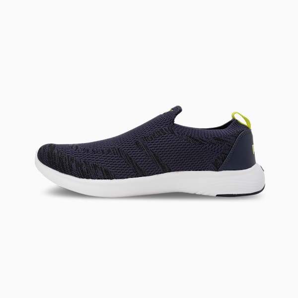 Softride Hellas Men's Slip-On Shoes, PUMA Navy-PUMA White-PUMA Black-Lime Sheen, extralarge-IND