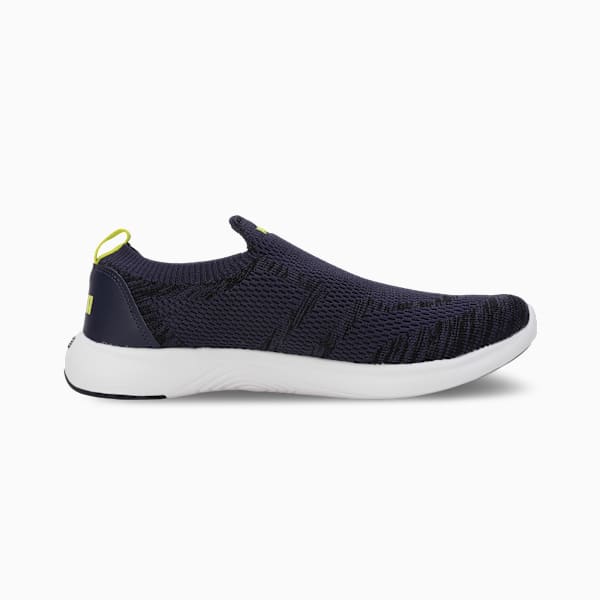 Softride Hellas Men's Slip-On Shoes, PUMA Navy-PUMA White-PUMA Black-Lime Sheen, extralarge-IND