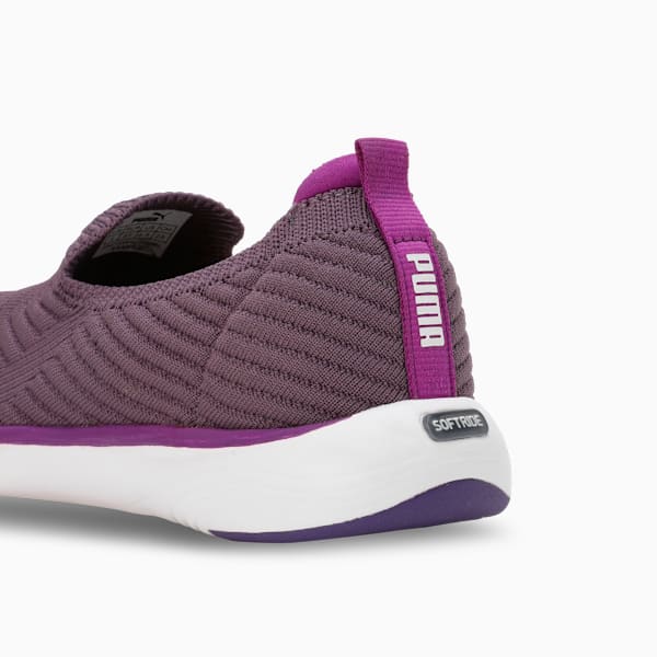 Softride Pegasi Knit Women's Slip-On Shoes, Purple Pop-PUMA White-Purple Charcoal, extralarge-IND