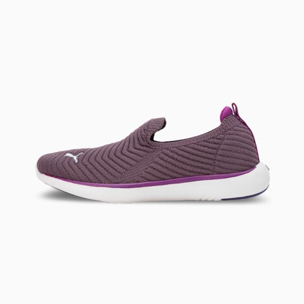 Softride Pegasi Knit Women's Slip-On Shoes, Purple Pop-PUMA White-Purple Charcoal, extralarge-IND