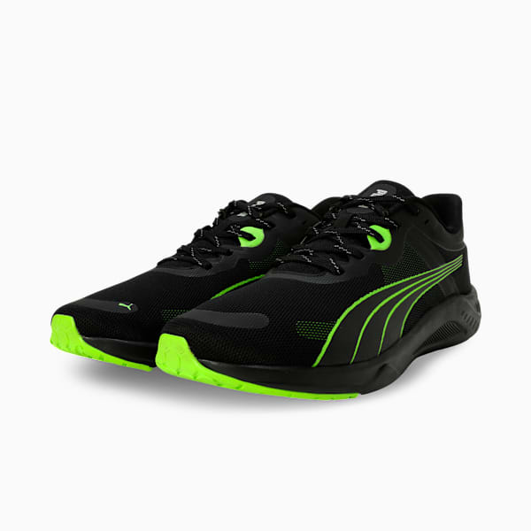 Vitality Connect Men's Running Shoes, PUMA Black-Lime Smash-Smokey Gray, extralarge-IND