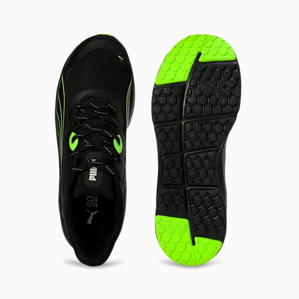 Vitality Connect Men's Running Shoes, PUMA Black-Lime Smash-Smokey Gray, extralarge-IND