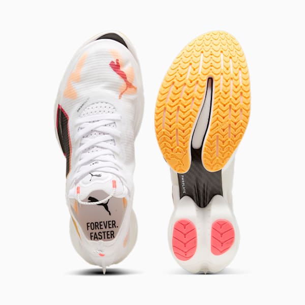 メンズ FAST-R ニトロ エリート 2 ランニングシューズ, PUMA White-Sunset Glow-Sun Stream, extralarge-JPN