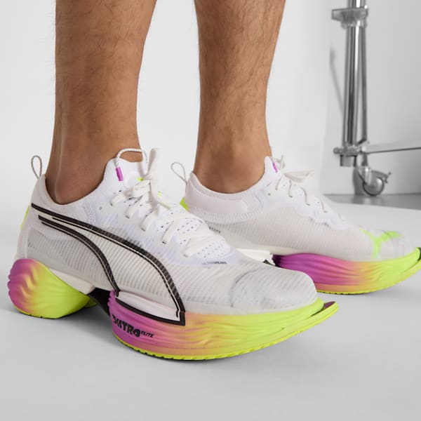Tenis de running Hombre FAST-R NITRO Elite 2, PUMA White-Yellow Alert, extralarge