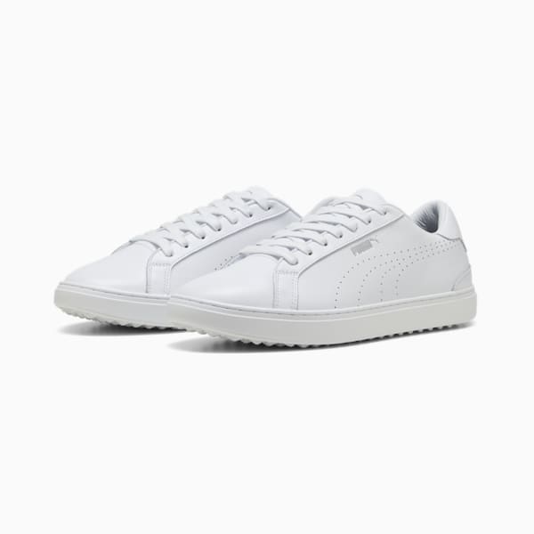 メンズ ゴルフ プーマ クラシック G スパイクレス シューズ, PUMA White-PUMA White, extralarge-JPN