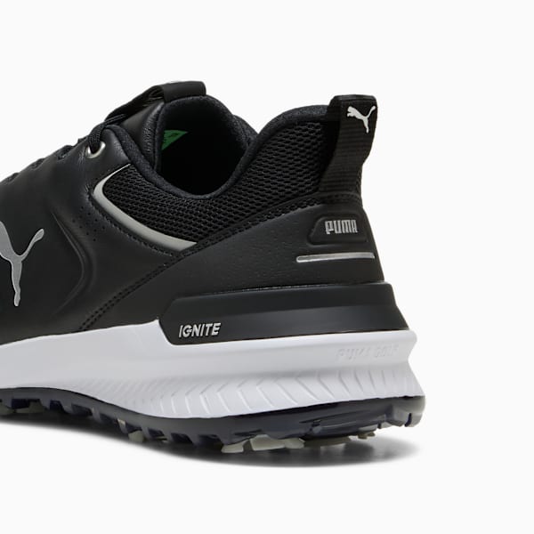 IGNITE Innovate Leather Golf Shoes Men, PUMA Black-PUMA Silver, extralarge