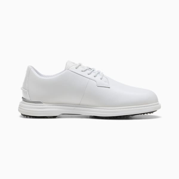 メンズ ゴルフ プーマ ロイヤル スパイクレス シューズ, PUMA White-Slate Sky-Ash Gray, extralarge-JPN