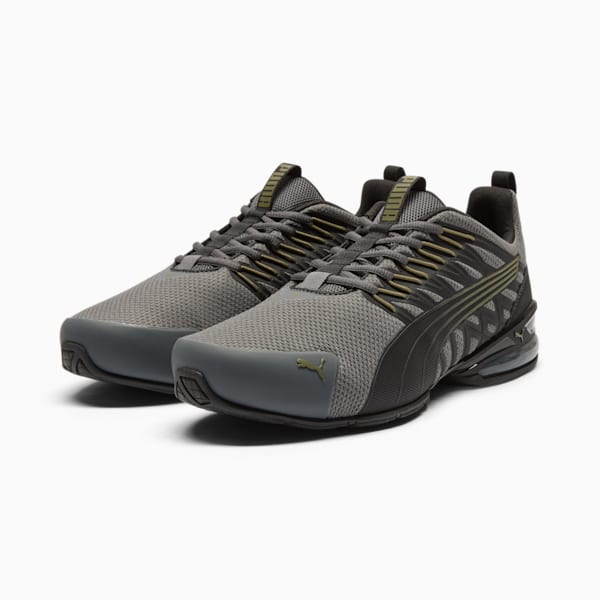 Chaussures de course à pied Voltaic Evo Wide Homme, Cool Dark Gray-PUMA Black-PUMA Olive, extralarge