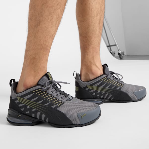 Chaussures de course à pied Voltaic Evo Wide Homme, Cool Dark Gray-PUMA Black-PUMA Olive, extralarge