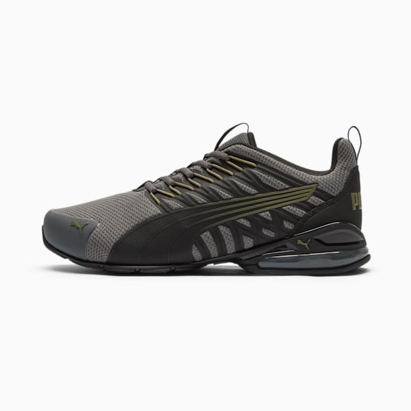 Chaussures de course à pied Voltaic Evo Wide Homme, Cool Dark Gray-PUMA Black-PUMA Olive, extralarge