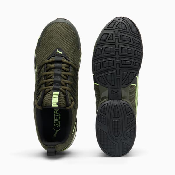 Chaussures de course à pied Voltaic Evo Wide Homme, Dark Olive-Fizzy Apple, extralarge