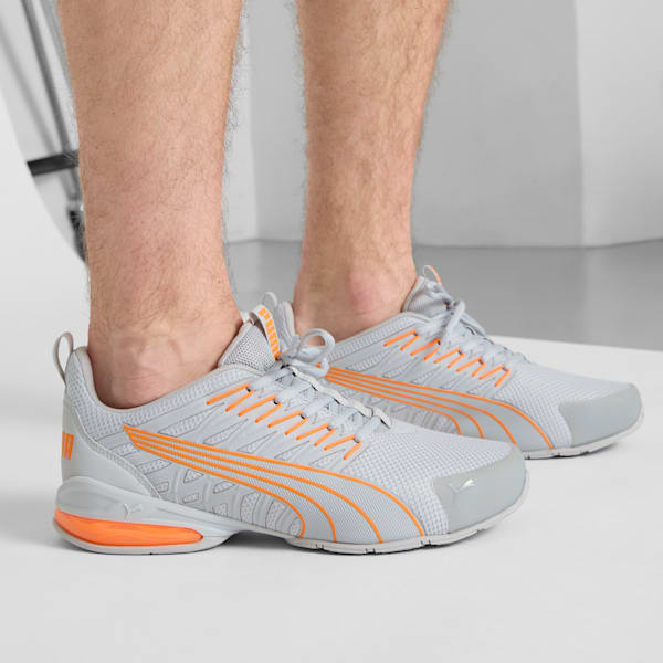 Voltaic Evo Wide Men's Running Shoes, Cool Light Gray-Orange Glow, extralarge
