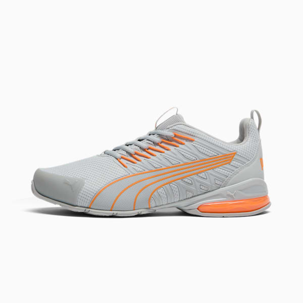 Voltaic Evo Wide Men's Running Shoes, Cool Light Gray-Orange Glow, extralarge