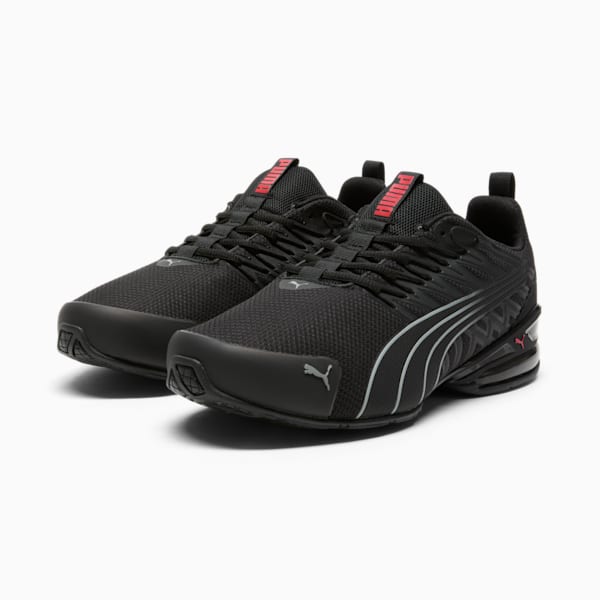 Voltaic Evo Wide Men's Running Shoes, PUMA Black-For All Time Red-Stormy Slate, extralarge