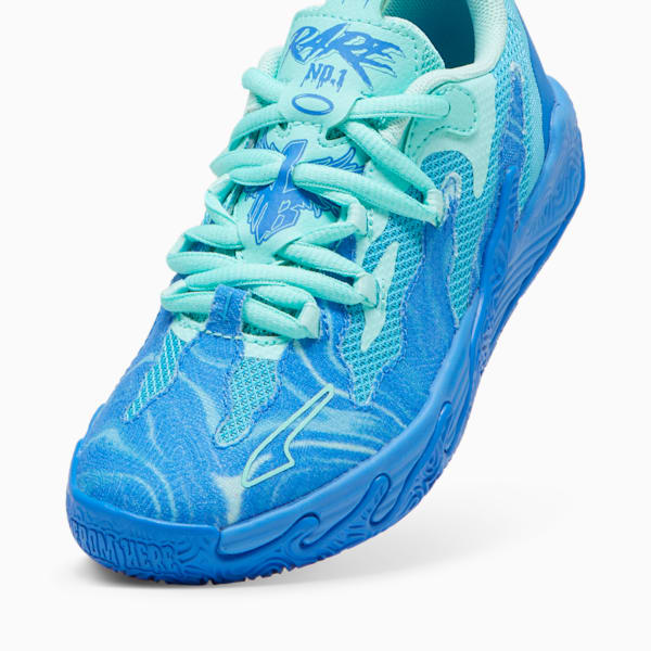 PUMA x LAMELO BALL MB.03 Lo Team Little Kids' Basketball Shoes, Hyperlink Blue-Bright Aqua-Electric Peppermint, extralarge