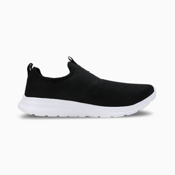 FusionX Men's Slip-On Shoes, PUMA Black-Yellow Burst-PUMA White, extralarge-IND