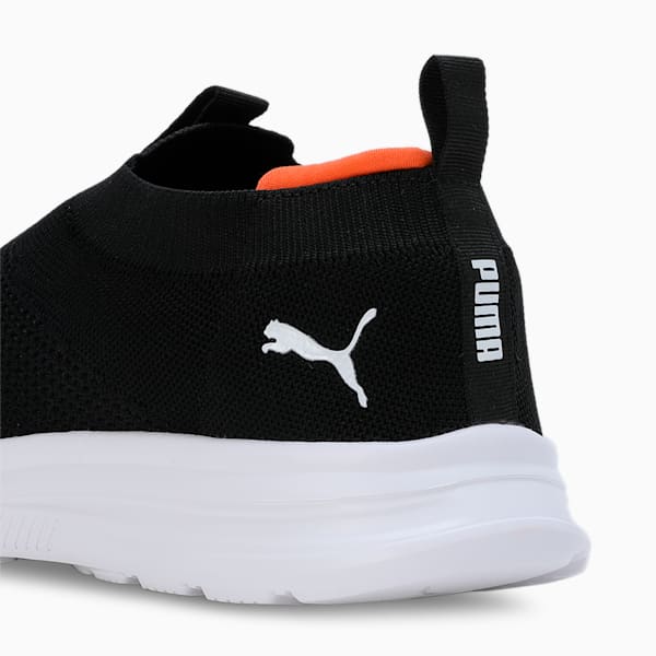 PUMA Pwrflow Men's Slip-On Shoes, PUMA Black-Rickie Orange-PUMA White, extralarge-IND