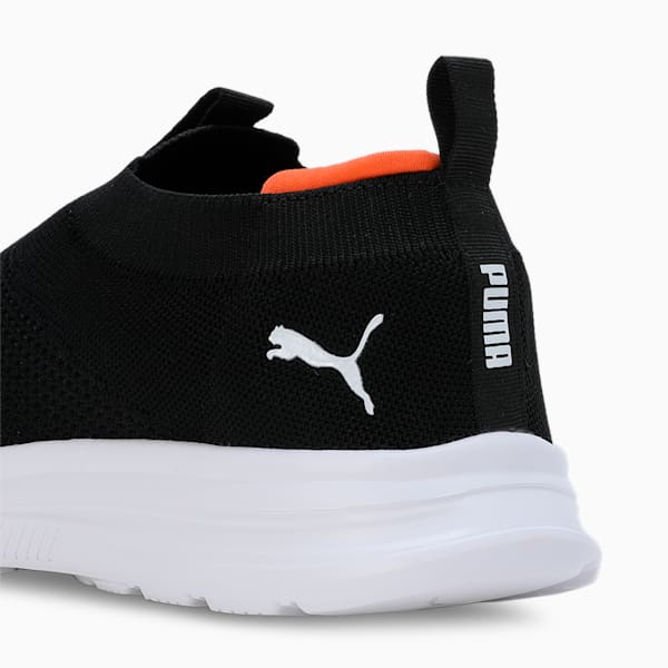 Pwrflow Men's Slip-On Shoes, PUMA Black-Rickie Orange-PUMA White, extralarge-IND