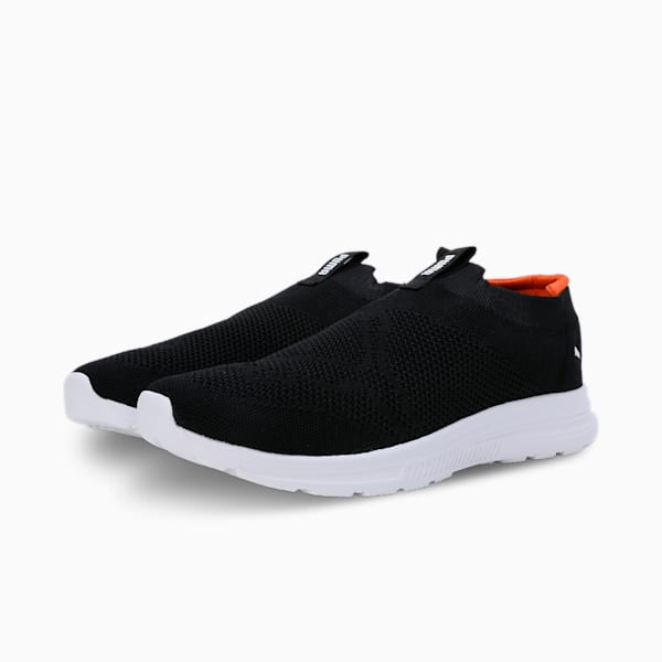 PUMA Pwrflow Men's Slip-On Shoes, PUMA Black-Rickie Orange-PUMA White, extralarge-IND