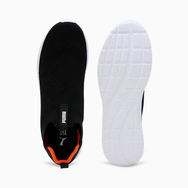 Pwrflow Men's Slip-On Shoes, PUMA Black-Rickie Orange-PUMA White, extralarge-IND