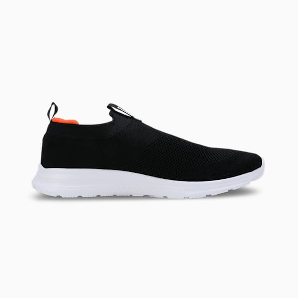 PUMA Pwrflow Men's Slip-On Shoes, PUMA Black-Rickie Orange-PUMA White, extralarge-IND