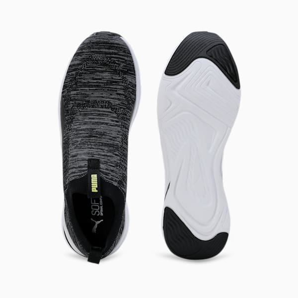 Softride Rift Runlyn Knit Men's Slip-On Shoes, PUMA Black-Cool Dark Gray-Lemon Meringue, extralarge-IND