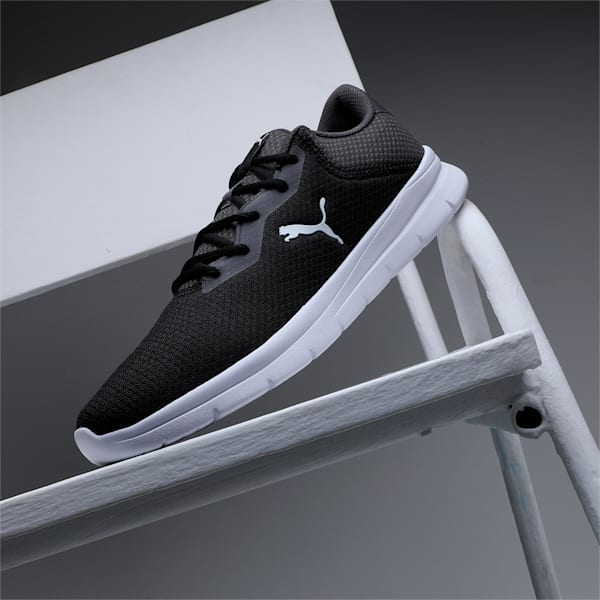 Escoot Men's Running Shoes, Dark Coal-PUMA Black-PUMA White, extralarge-IND