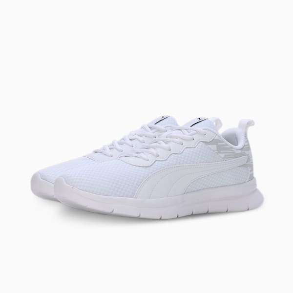 Ultragrip Men's Running Shoes, PUMA White-Feather Gray-PUMA Black, extralarge-IND