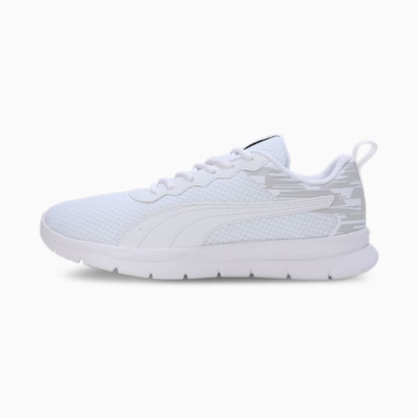 Ultragrip Men's Running Shoes, PUMA White-Feather Gray-PUMA Black, extralarge-IND
