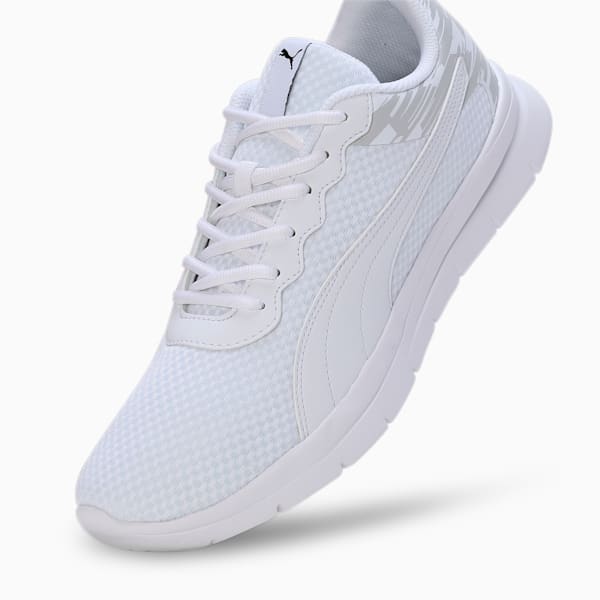 Ultragrip Men's Running Shoes, PUMA White-Feather Gray-PUMA Black, extralarge-IND