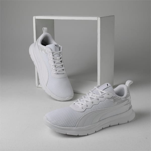 Ultragrip Men's Running Shoes, PUMA White-Feather Gray-PUMA Black, extralarge-IND