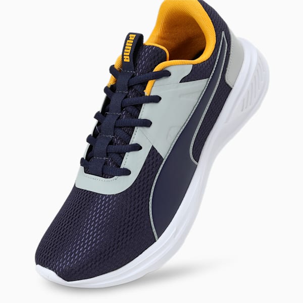 Scorch Seeker Men's Running Shoes, PUMA Navy-Harbor Mist-Tangerine, extralarge-IND