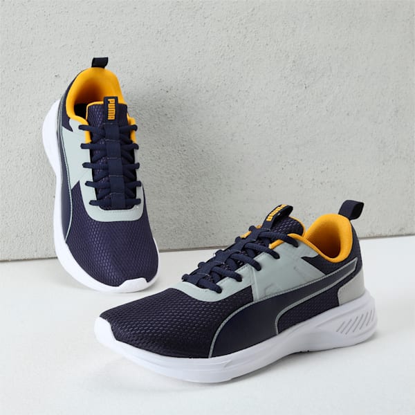 Scorch Seeker Men's Running Shoes, PUMA Navy-Harbor Mist-Tangerine, extralarge-IND