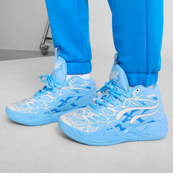 PUMA x LAMELO BALL MB.04 LaFrancé 1 of 1 Big Kids' Basketball Shoes, Team Light Blue-Cool Mid Gray, extralarge