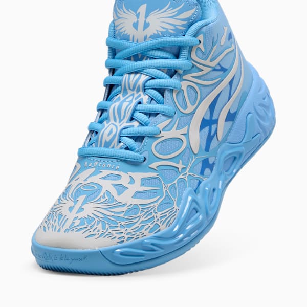 PUMA x LAMELO BALL MB.04 LaFrancé 1 of 1 Big Kids' Basketball Shoes, Team Light Blue-Cool Mid Gray, extralarge