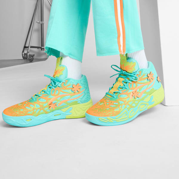 MB.04 Scooby Doo Men's Basketball Shoes, Aquatic-Lime Smash-Heat Fire, extralarge