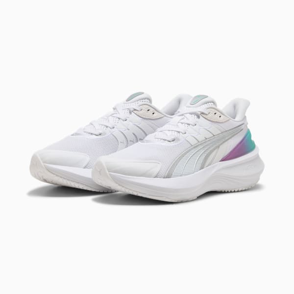 ユニセックス パルス プロ ランニングシューズ, PUMA White-PUMA Silver, extralarge-JPN