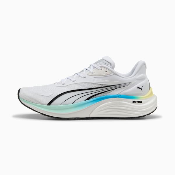 Electrify NITRO™ 4 Running Shoes Men, PUMA White-Mint Melt-Speed Blue, extralarge-GBR
